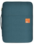 Lanola A4 Document Bags Portfolio Waterproof Business File Holder Travel Gear Organizer Electronics Accessories Bag - color: Blackish Green