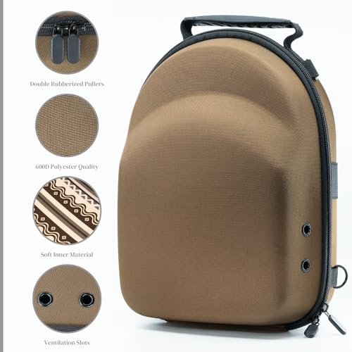 NATIQ Hat Travel Case for Baseball Caps, Hard Shell, Fits 6 Caps