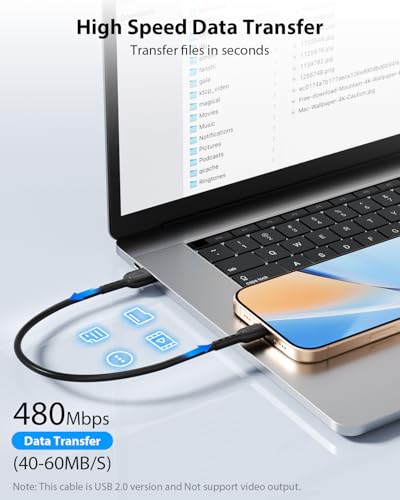 SOOPII Short USB C Cable,6 Pack 8 Inch USB A to USB C Cables,Short Type C Fast Charging Cables,Compatible with lPhone,Galaxy,lPad,Laptop,Charging Station and Power Bank Accessory(Black) - color: Black, size: A to C-6P(18W)
