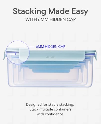 LocknLock Classic-Plus Plastic Food Storage Container | Airtight Plastic Food Storage Containers with Lids | BPA Free Stackable Food Storage for Meal Prep, Leakproof, Freezer & Dishwasher Safe, 3.8L - size: 3.8 l