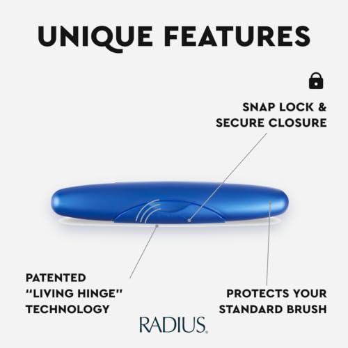 RADIUS Toothbrush Travel Case for Standard Brush, BPA-Free Recycled Plastic, Portable for Bathroom, School, Home, Camping - Translucent (FITS ALL CONVENTIONAL TOOTHBRUSH SOURCE TOOTHBRUSH) - color: Translucent
