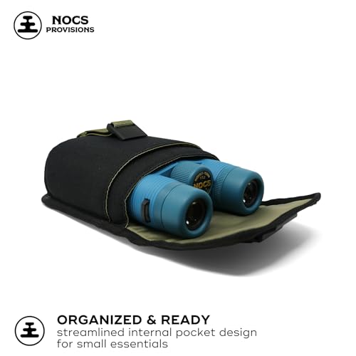 Nocs Provisions 32mm Binocular Pouch for Nocs 32mm Binoculars Accessory | Crossbody or Pack Mount for Travel - color: Charcoal Black