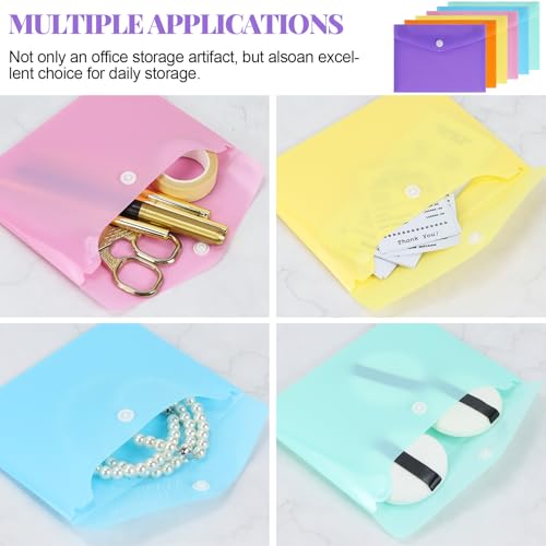 Plastic Envelopes 12 Pack Clear Document Folders, 4.21 * 2.95 inch - size: 4.21 * 2.95 inch