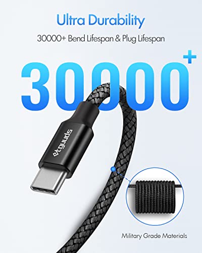 etguuds USB C to USB C Cable 3ft, 2-Pack 60W C to C Cable Fast Charging | for iPhone 17 16 15 Pro Max Plus Air, Samsung Galaxy S26 S25 S24 S23, USBC iPad MacBook Charger Cord Type C, Pixel, Black - color: Black, size: 3ft