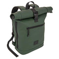 X RAY Roll Top Laptop Backpack for Men Women, PU Leather Expandable Roll Up Backpack Capacity Adjustable 22L & Fits 15.6" Laptop, Dark Olive - color: Dark Olive