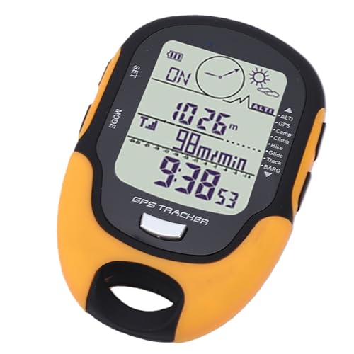 RiToEasysports Digital Altimeter, ABS Multifunction Altimeter Barometer with Compass, Dual Positioning, 16 Direction Navigation, 24H Tracking for Hiking Camping Outdoor Use