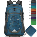 IGOLUMON Hiking Backpack 40L Packable Lightweight Camping Daypack Men Women | Multi-compartment storage Water-resistant Foldable Nylon Material Hiking Day pack for Camping Cycling Outdoor - color: Blue