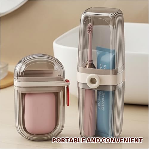 3PCS Toothbrush Travel Case Set, Soap Dish and Toothbrush Holder Set with Lather Net, Toothbrush Holder with Cover and Covered Toothbrush Holder for Bathroom Organization Toothbrush Holders with Cover