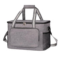 iknoe 36 Can Insulated Cooler Bag, Leakproof Lunch Tote Grey - color: Grey, size: X-Large