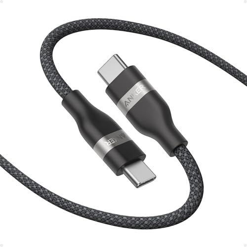 Anker Nano USB C to USB C Cable, 240W Fast Charging Cable (1 ft, Black) | Flexible Multi-Color Braided Charger for iPhone 17 Series, MacBook Pro, and More - color: Black, size: 1ft