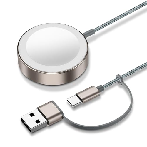 2026 Upgraded Magnetic Fast Charging Cable for Apple Watch Charger - color: Gray, size: 1.0M