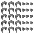 uxcell #3 Zipper Slider Retainers Kit, 20Pcs Bottom Stops & 40Pcs Top Stops for Bags Coats Jackets Closed-end Zippers Replacing, Black - color: Black, size: #3