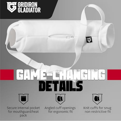 Football Handwarmer Pouch for Adults - Tactical Hand Muff Warmer - Warming Pouch for Cold Weather - color: White