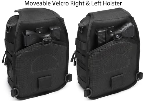 Small Tactical Holster Sling Backpack Accessories Shoulder Pouch Water Bottle & Radio Holder Crossbody Bag for Men - color: Purple Deep