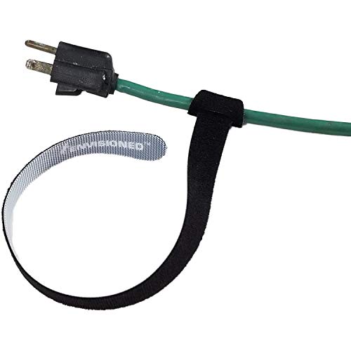 Reusable Cable Ties Large and Strong Gripping Jumbo Size 3/4" x 16" for Large Bundles of Cables - 10 Pack (Black) - color: Black 3/4" X 16"