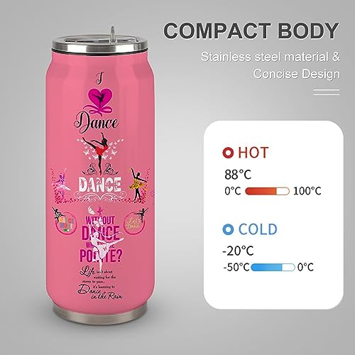 Dance Lover Gifts For Girls Women Dancer Stainless Steel Insulated Tumbler With Straw Lid，Dance Lovers Gift For Dancer As Dance Themed Gifts 17 Oz - color: Dancer