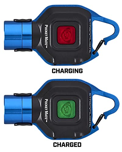Streamlight 73302 PocketMate 325-Lumen Blue LED Flashlight, Blue | 325 lumens; USB rechargeable capable; multi-mode lighting; IPX-rated water resistant; impact-resistance tested - color: Blue