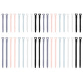 Silicone Zip Ties, Reusable Zip Ties, Rubber Cable Ties for Cable Management, Everyday Essentials,Travel Essentials,Office Camping Accessories,Elastic Cord Ties, 40Pcs Cable Straps in Two Sizes - style: Mul-long and Short-40pcs