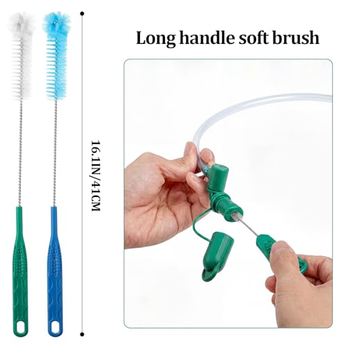 Patelai 2 Set 8 in 1 Reservoirs Hydration Bladder Cleaning Kit - color: Blue and Green