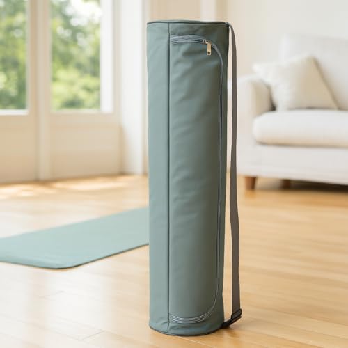Oxford Yoga Mat Bag with Zipper Closure, Thickened Shoulder Carry Yoga Tote for Mat Storage and Outdoor Practice (Grey) - color: Grey