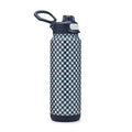 ZULU Powerfill Pro 32oz Stainless Steel Sip or Chug Water Bottle, Checkmate Navy - color: Dark Navy, style: 32oz