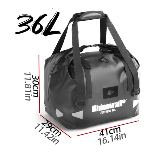 Rhinowalk 36L Waterproof Motorcycle Tail Bag – Flexible Soft Pack for Seat Mount, Inner Liner, or Expansion Module - style: 36l Soft Bag Mft2308
