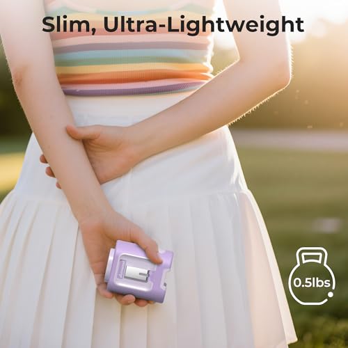 AMACOOL Mini Portable Waist Fan Clip on, 13000RPM Wearable Shirt Belt Fan - color: LAVENDER