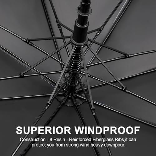 G4Free 47/54/62/68 Inch UV Protection Golf Umbrella Oversized Sun Umbrella | UPF 50+, Auto Open, Vented Double Canopy, Extra Large Coverage, Heavy Duty, Windproof Stick Umbrella - color: Seafoam Blue/Black, size: 68 inch