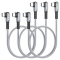 Right Angle USB C to USB C Cable 1.5FT 3Pack 65w - color: Grey and White, size: 1.5FT