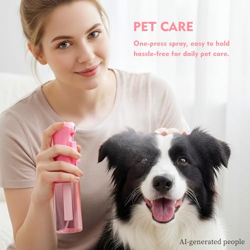 Continuous Spray Bottle for Hair, 6.8 OZ Ultra Fine Mist Spray Bottle - color: Pink