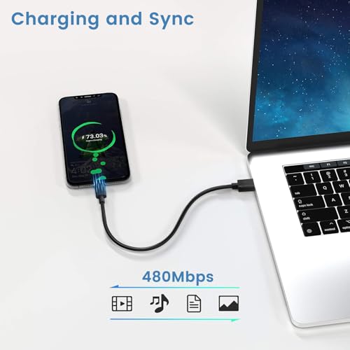 Short 1ft USB C Cable 20-Pack Bulk, USB A to Type C Charging Cord, Black | USBC Fast Charging and Data Transfer Cables, Multipack, 1 Foot / 12 inch - color: Black, size: 1 Foot