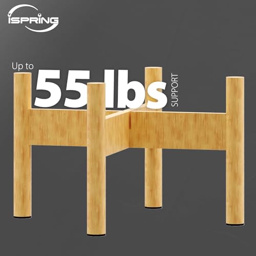 iSpring Wooden Stand for DGF2 Gravity-Fed Stainless Steel Countertop Water Filter System, Natural Wood