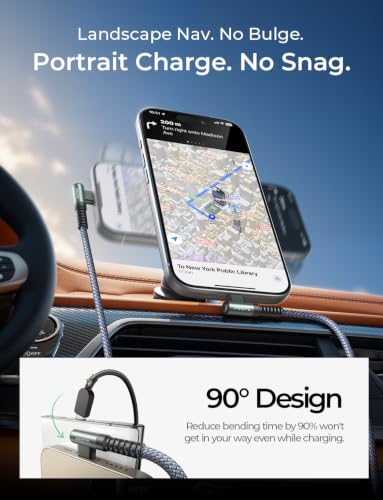 AINOPE USB A to USB C Cable Short 3. 3FT 2-Pack Fast Charging Carplay Cord - color: Grey, size: 3.3FT+3.3FT