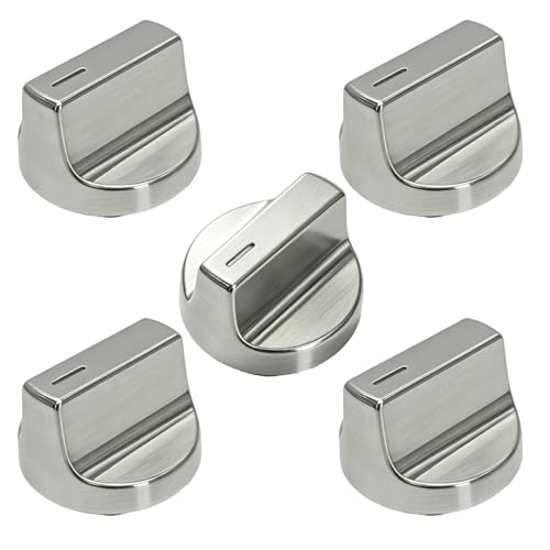 Upgraded W11366438 Stove Control Knobs (5-piece Set) - Kitchen Auxiliary StoveCompatible with Whirlpool WCG55US0HS00 WCG55US6HS00 WCG55US6HS00, KIP5T08 W10850010 Gas Stove Knobs