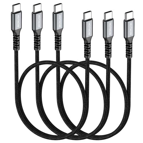 USB C to USB C Cable, 1.5FT 3 Pack, C to C Cable Fast Charging 65W Cord - color: Black, size: 1.5FT