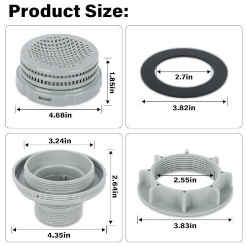 CVILL Pool Threaded Filter Kit for Intex Above-Ground Pools - style: Export filters