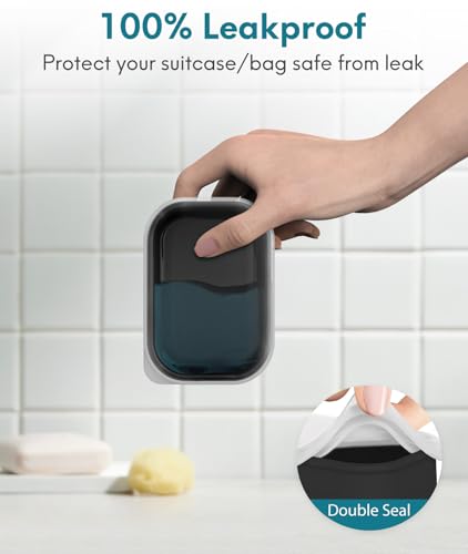 Quatish Compact Leakproof Travel Soap Case, Silicone Soap Box with Draining Layer, Enhanced Soap Container, Suitable for Camping, Gym, Bathroom, Outdoor Essentials, Black - color: Black, size: Regular