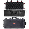Regetek Waterproof Rolling Case 36 x 17.5 x 13.5 Inch, Hard Equipment Carring Case with Foam/Wheels/ 3 Large Handle for Camera, Tool, Crushproof, Dustproof, Lockable, Inner 32.1" x 13.9" x 10.8"