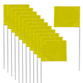 Marking 50 Pack Yard Flags - 12 x 2.5 x 3.5 Inch Landscape Flags for Lawn, Survey, Sprinkler, Irrigation (Yellow) - color: Yellow, size: 50Pack