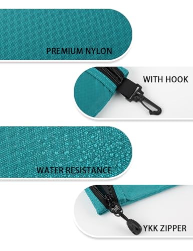 GOX Small Toiletry Bag for Men Bulk Cosmetic Bag Dopp Kit Carry On Zipper Pouch Organization Nylon Small Packing Sack Waterproof (Turquoise) - color: Turquoise