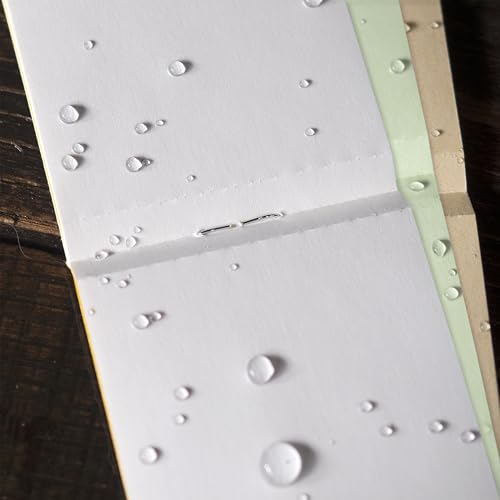 Rite in the Rain Weatherproof On The Go Wallet Notebook, 2" x 3.375", 2 Each Tan, Green, Black Cover, Blank Pages, 6 Pack (No. OTG-TACL)