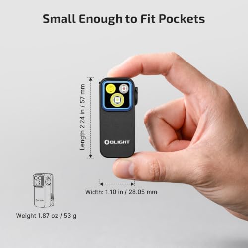 OLIGHT Oclip Pro Rechargeable EDC Clip-on Flashlight, Black - color: Black