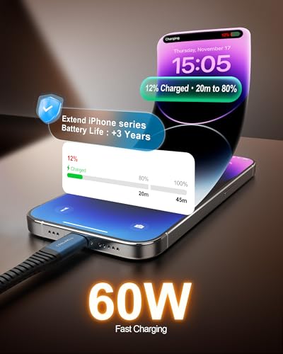 Short USB to USB C Cable 1.5ft, Silicone 3A Fast Charging Type-C Cable - color: Black, size: 1.6 Ft.