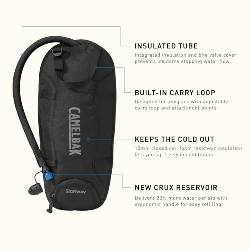 CamelBak Stoaway Hiking, Snow, Run Hydration Bladder Reservoir with Insulated Tube - size: 100oz