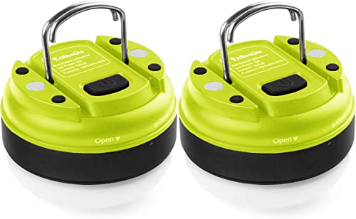 Waterproof 2 Pack LED Camping Lantern - Battery Powered LED Lantern, Perfect Mini Lantern Light with Magnetic Base for Hurricane Emergency, Outdoor, Hiking, Home and Car