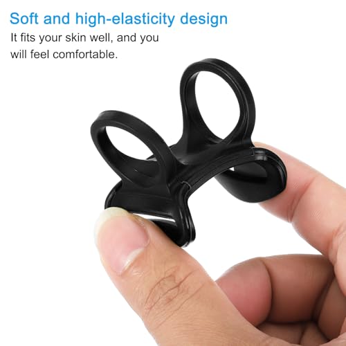 Generic HeadLamp Flashlight Holder, 4 Pcs Silicone Soft High Elastic Hands-Free Head Lamp Stand Replacement for Flashlight Outside Camping Riding, Black