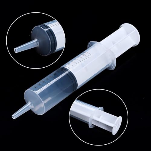 3 Pack 150ml Syringes with 55.1-Inch Tubes, Large Plastic Syringe for Scientific Labs Experiments, Nutrient Measuring, Watering, Refilling - style: 150 ml