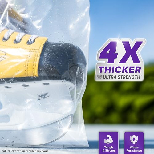 Heavy Duty Zip Seal Lock Bags, 6"x8" Extra Thick Storage Bags, 50 Pack | Quart, Waterproof, Reusable Clear Poly Plastic Baggies, Resealable Zipper, for Sandwich, Freezer, Tools, Industrial Parts - size: 6"x8"