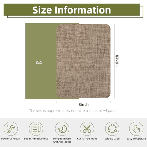 2Pcs Self-Adhesive Linen Fabric Patches, Quick Repair for Sofas, Tents, Car Seats/8" x 13", Coffee Color - color: Coffee Color