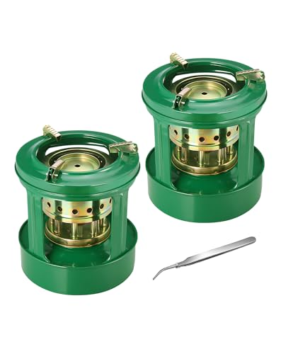 Camping Picnic Burner Furnace, Efficient Portable Camping Stove, Backpacking Oil Stoves Cooker Cookware, Handy Outdoor Portable Kerosene Stove (Round-2PC) - size: Round-2PC